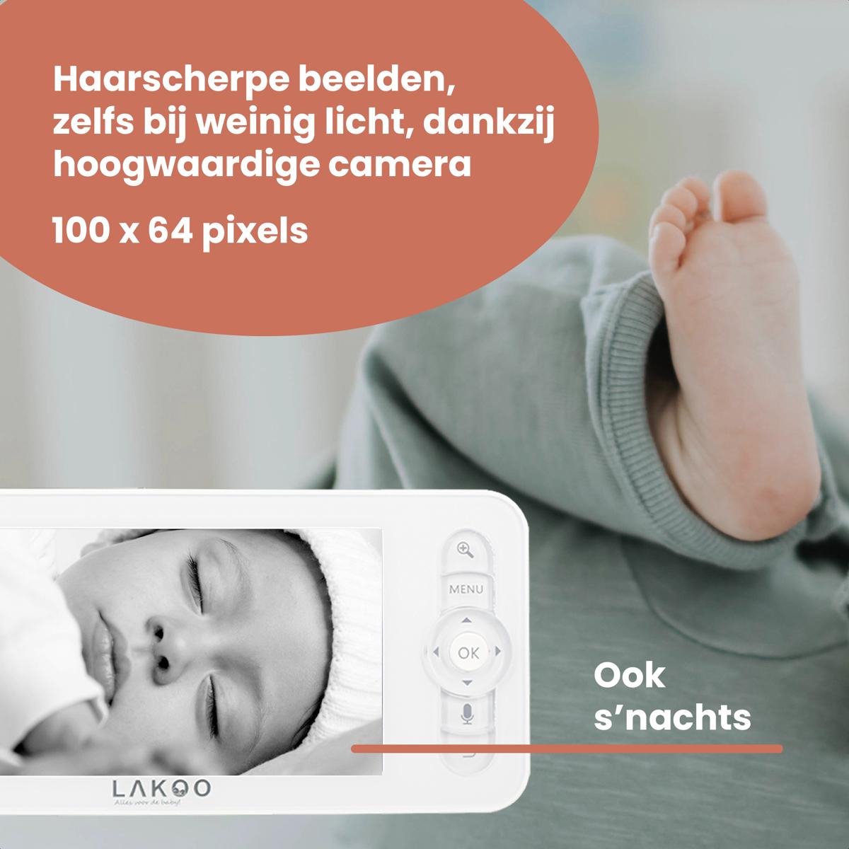 Lakoo Kitty Babyfoon met Camera en 5 inch Monitor