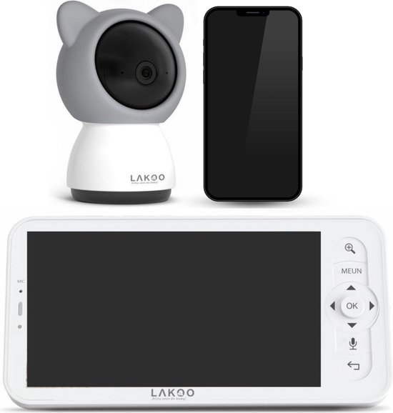 Lakoo Kitty Babyfoon met Camera en 5 inch Monitor