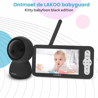 Lakoo Kitty Babyfoon Zwart Met Camera