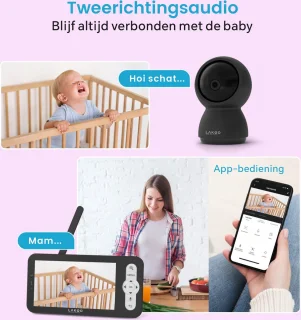 Lakoo Kitty Babyfoon Zwart Met Camera