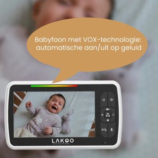 Lakoo PRO 5 Babyfoon met Camera en 5 inch Monitor