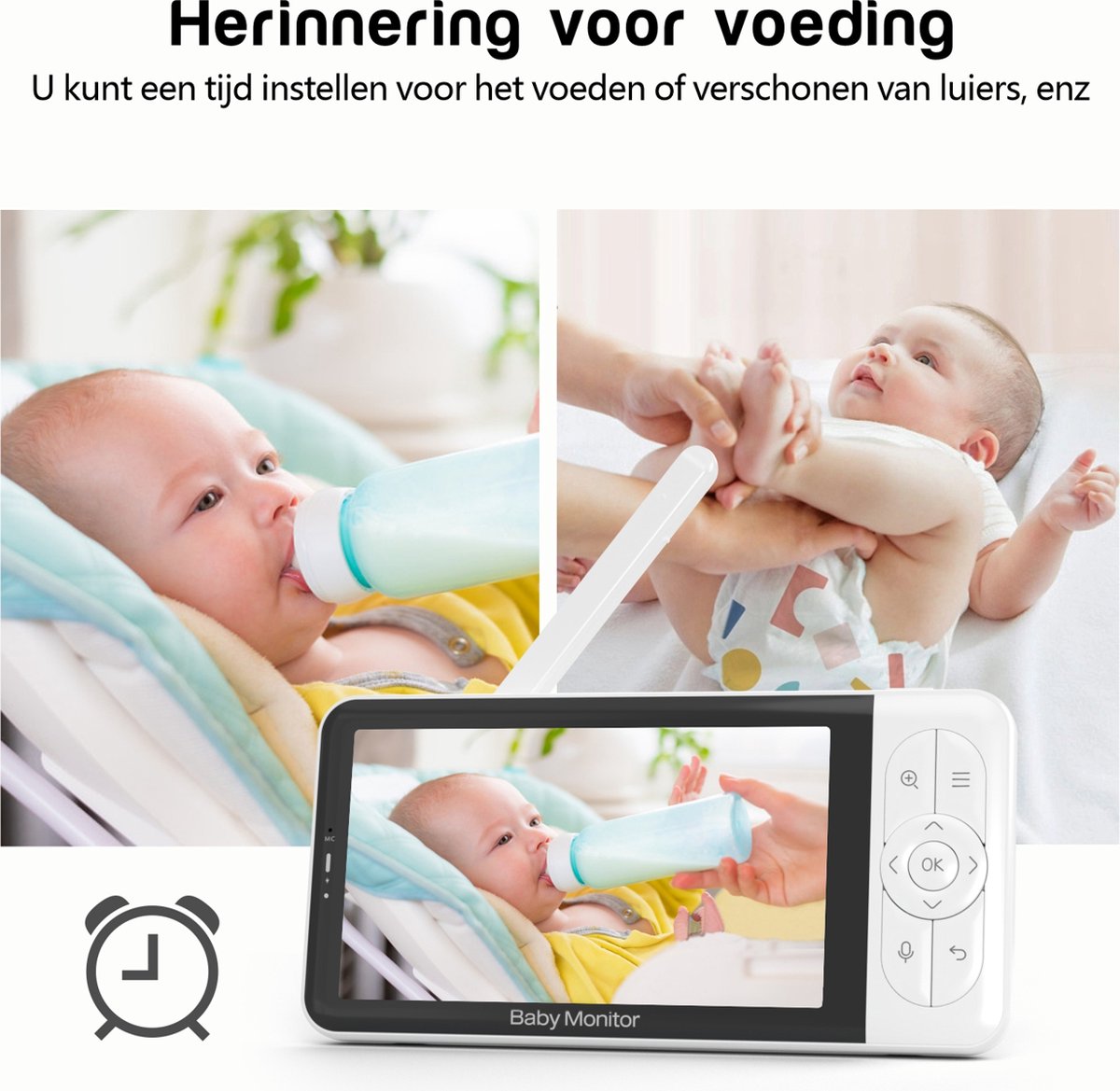 Lakoo Pro Babyfoon HD Wifi met 5 inch scherm