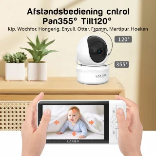 Lakoo Pro Babyfoon HD Wifi met 5 inch scherm