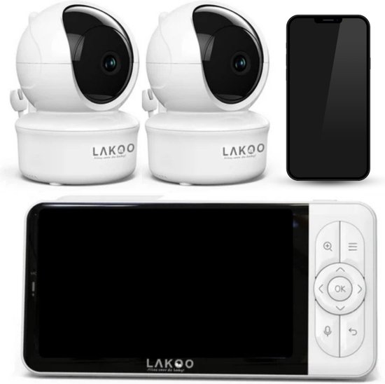 Lakoo Pro Babyfoon HD Wifi met 5 inch scherm