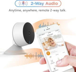 Laxihub 2MP Wifi Babyfoon met Camera en 32GB SD kaart