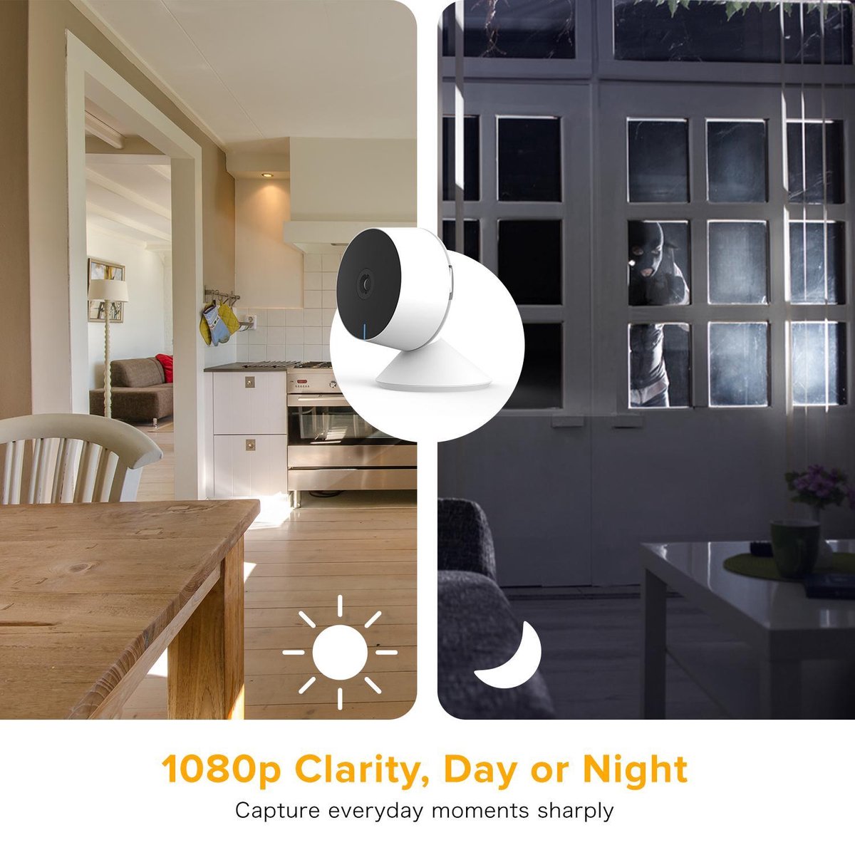 Laxihub 2MP Wifi Babyfoon met Camera en 32GB SD kaart