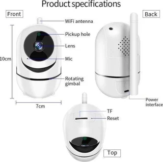 Living Needs Babyfoon en Wifi Beveiligingscamera Wit