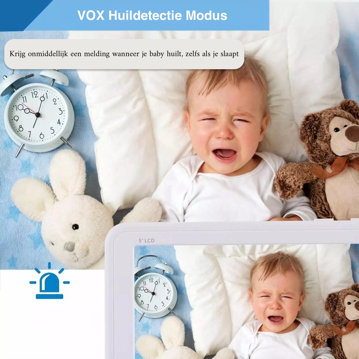 Lopoleis Babyfoon met Camera 5 inch 1080P Scherm