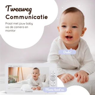 Lovinoo Babyfoon 3 Camera's 7 Inch Scherm Uitbreidbaar Tot 4 Camera's