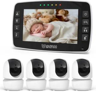 Lovinoo Babyfoon 4 Camera's 4.3 Inch Scherm