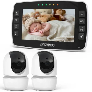Lovinoo Babyfoon met 2 Camera's 4.3 Inch Scherm