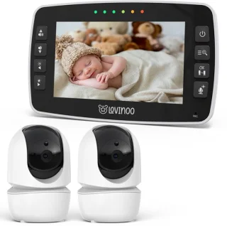 Lovinoo Babyfoon met 2 Camera's 4.3 Inch Scherm