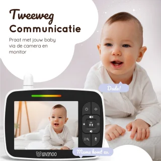 Lovinoo Babyfoon met 3 Camera's en 3.5 Inch Scherm