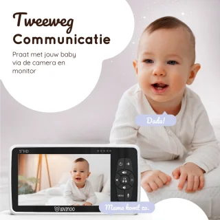 Lovinoo Babyfoon met 4 Camera's en 5.0 Inch Scherm