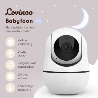 Lovinoo Babyfoon met Camera 3.5 Inch Scherm