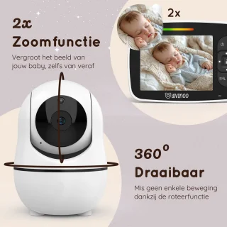 Lovinoo Babyfoon met Camera 3.5 Inch Scherm