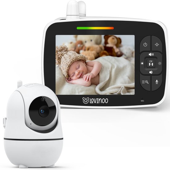 Compacte en betrouwbare babyfoon met camera voor overzicht en rust