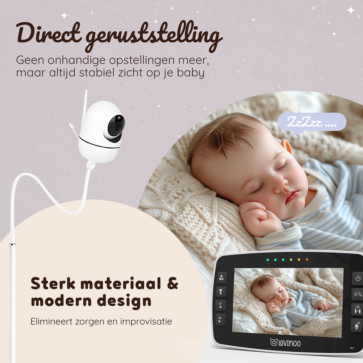 Wat vinden we goed aan de Lovinoo Babyfoonhouder Universeel Statief