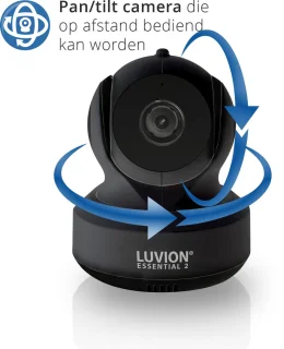 LUVION Essential 2 Black Babyfoon met Camera