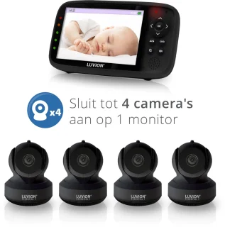 LUVION Essential 2 Black Babyfoon met Camera