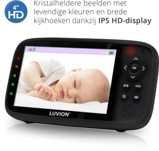 LUVION Essential 2 Black Babyfoon met Camera