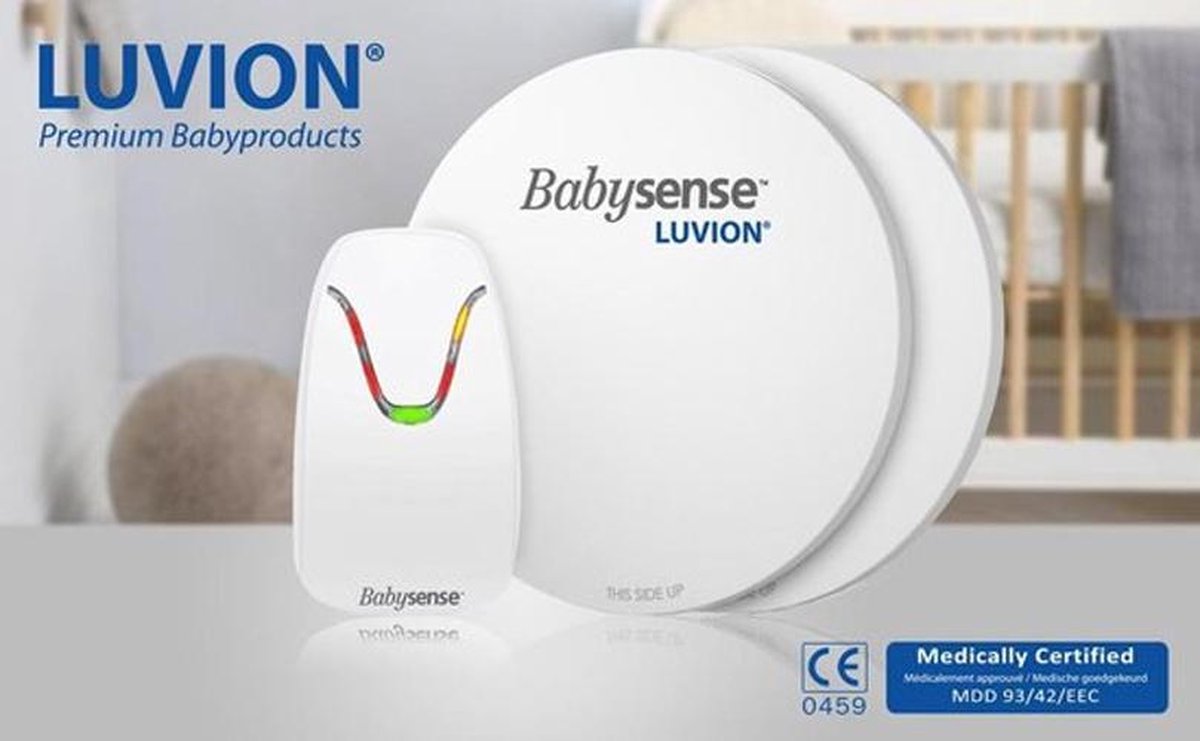 LUVION Essential Black Edition Babyfoon + Babysense 7 Sensormatje