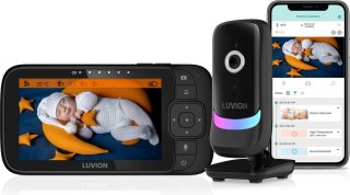 LUVION Essential Connect Black Babyfoon met Camera