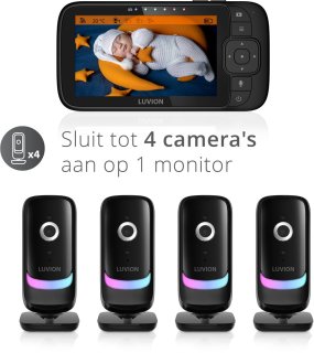 LUVION Essential Connect Black Babyfoon met Camera