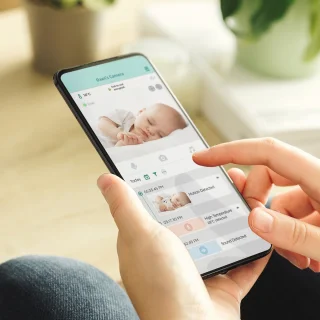 LUVION Grand Elite 4 Connect Babyfoon Zwart