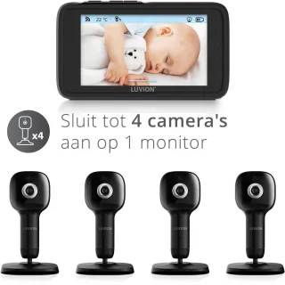 LUVION Grand Elite 4 Connect Babyfoon Zwart