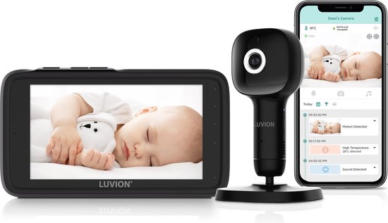 LUVION Grand Elite 4 Connect Babyfoon Zwart