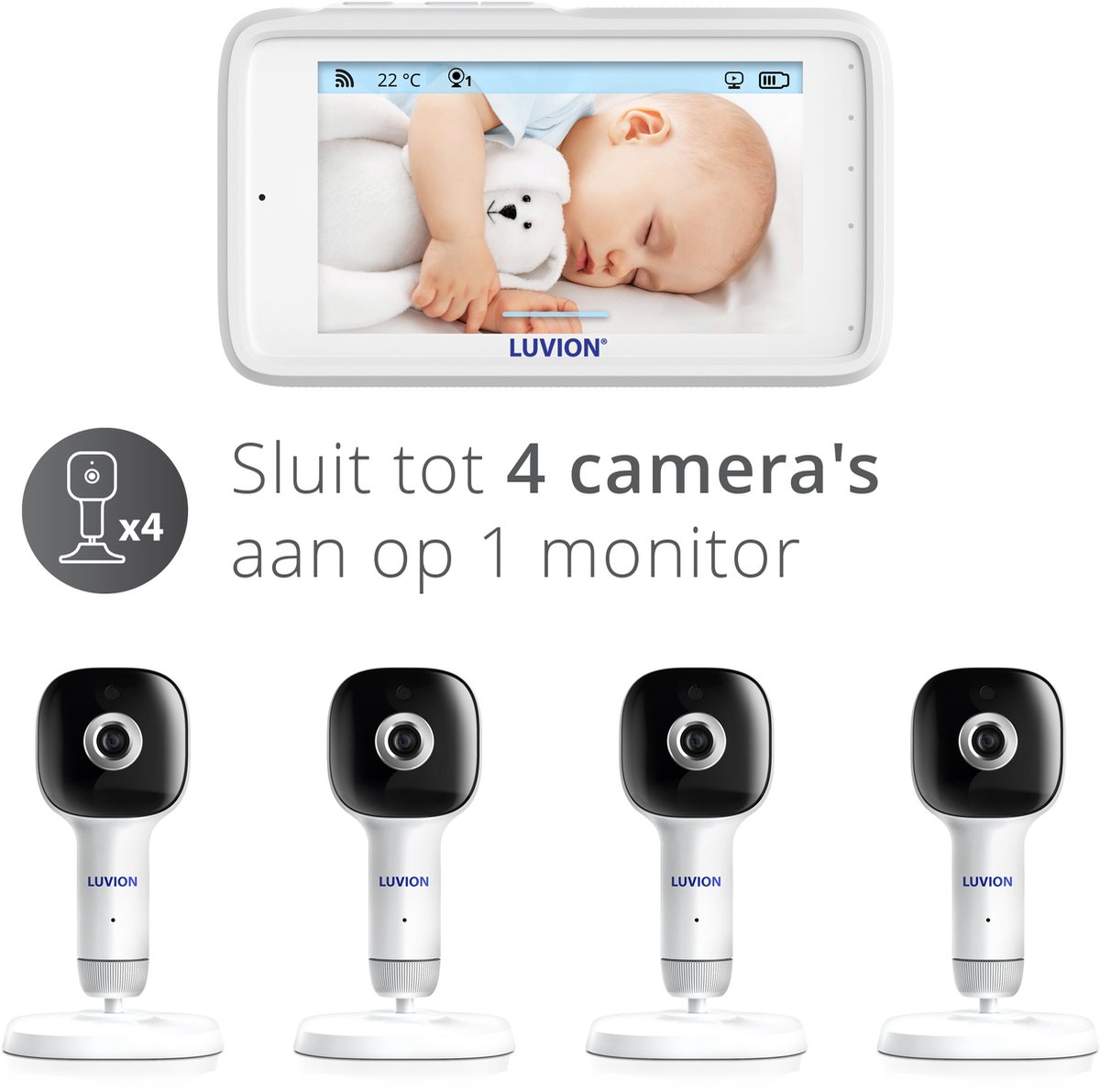 LUVION Grand Elite 4 Connect Wifi Babyfoon wit
