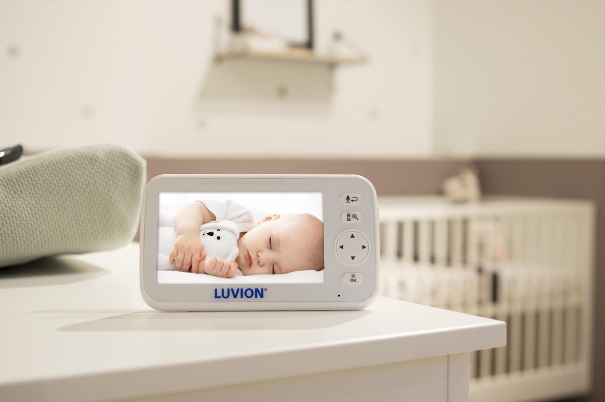 LUVION Icon Deluxe White Babyfoon met Camera