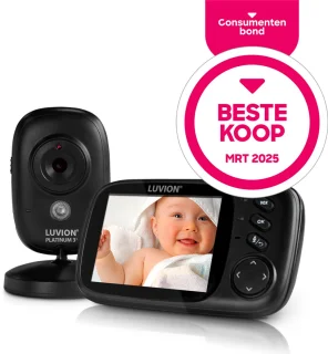 LUVION Platinum 3+ Black Babyfoon met Camera
