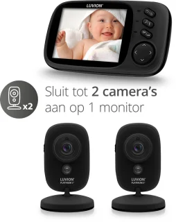 LUVION Platinum 3+ Black Babyfoon met Camera