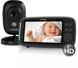 LUVION Platinum Ultra Black Babyfoon met Camera