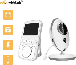Marviotek Babyfoon met Camera 2.4 Inch LCD Wit