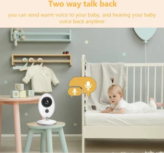 Marviotek Babyfoon met Camera 2.4 Inch LCD Wit