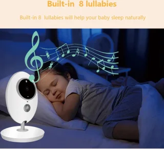 Marviotek Babyfoon met Camera 2.4 Inch LCD Wit