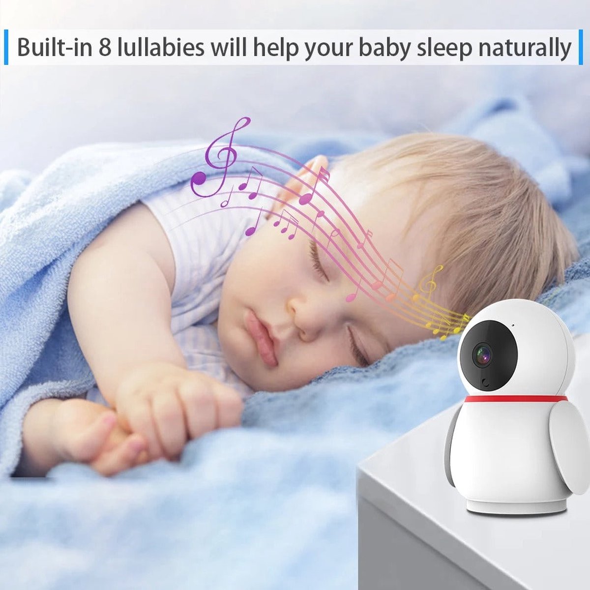 Marviotek Babyfoon met Camera HD 1080P Wit