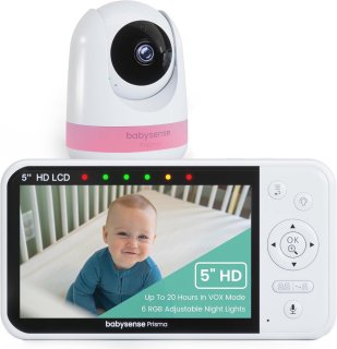 De Merkloos 5-inch HD video babyfoon in één oogopslag