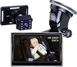 Merkloos Baby Auto Spiegel - Babyfoonmonitor