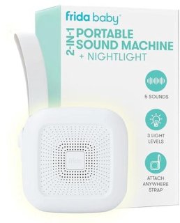 Rust onderweg: compacte 2-in-1 geluidsmachine en nachtlampje