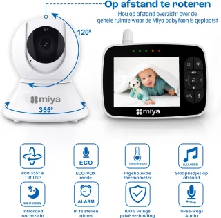 Miya M35 Babyfoon met 2 Camera's