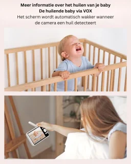 MKSS® Babyfoon en Huisdiercamera Full HD Wit