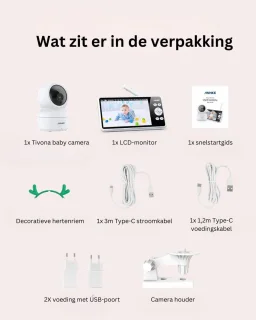 MKSS® Babyfoon en Huisdiercamera Full HD Wit