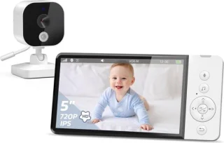 MKSS® Babyfoon met Camera en Scherm Full HD Wit