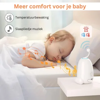 MKSS® Babyfoon met Camera Full HD Wit