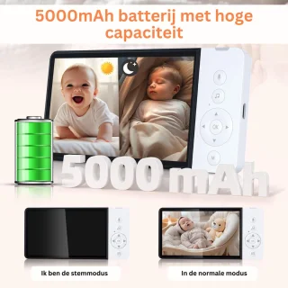 MKSS® Babyfoon met Camera Full HD Wit