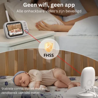 MKSS Babyfoon met Camera Full HD Wit
